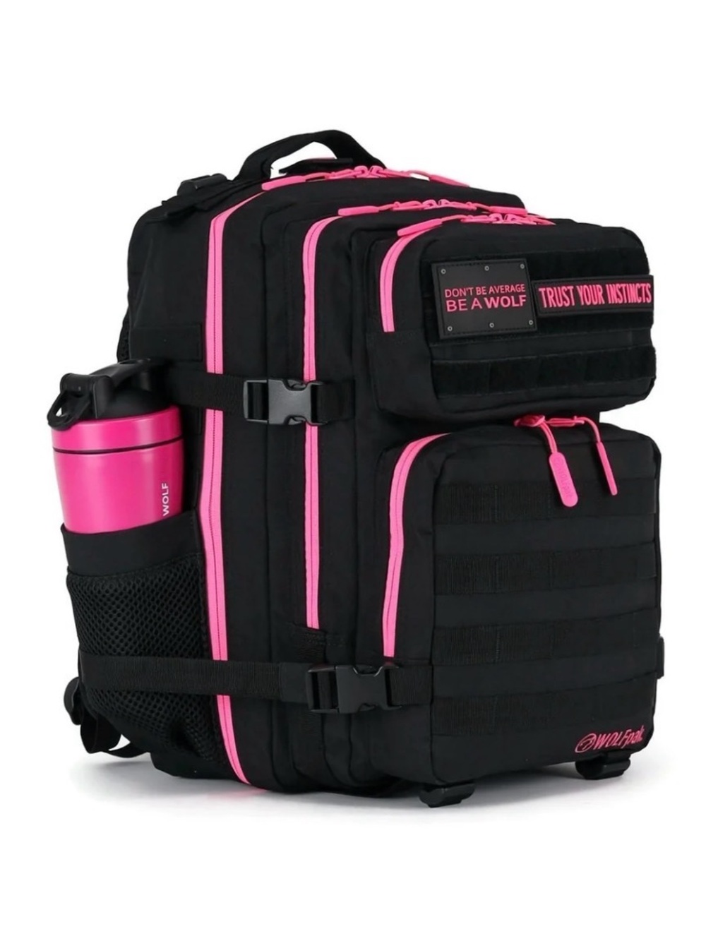 WOLFpak 45L Tactical Gym Backpack Black Neon Pink Fitness Outdoor